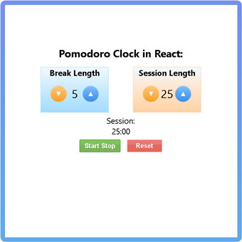 A Pomodoro Clock built with React.